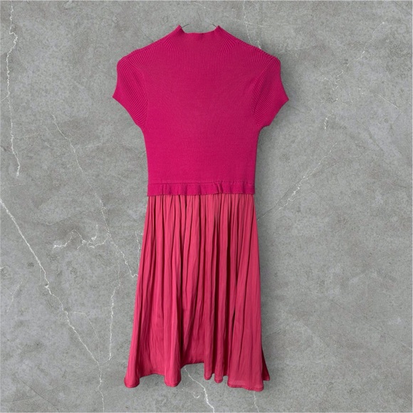 Patchwork mock neck-dress - Picture 2 of 2